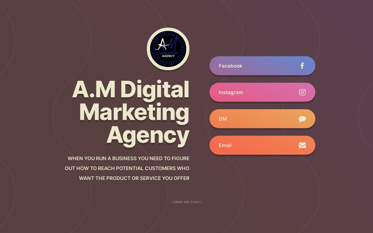 Carrd profile picture for @marketers